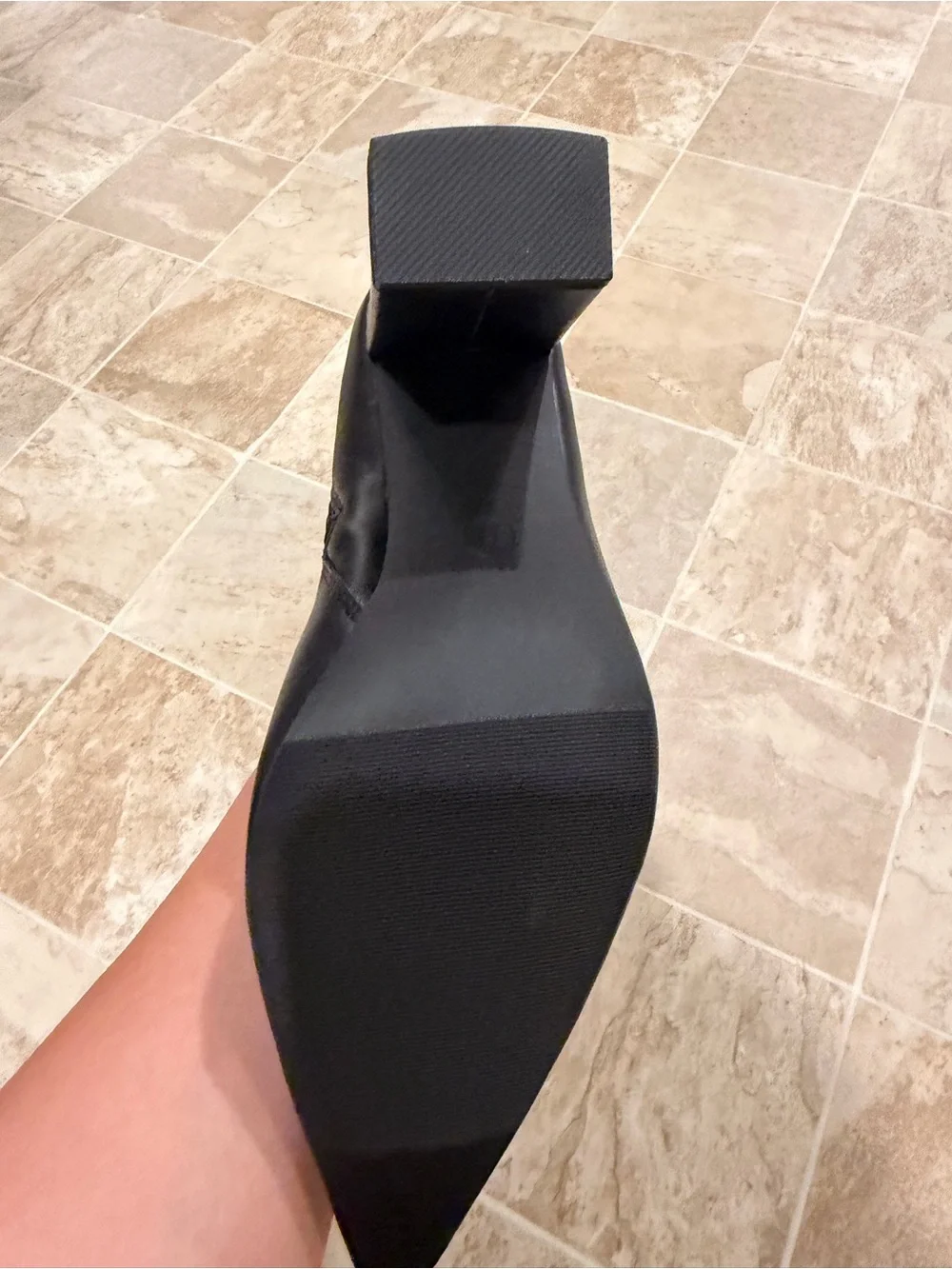 Wild Pair Black Over-the-Knee Pointed Toe Block Heel Boots